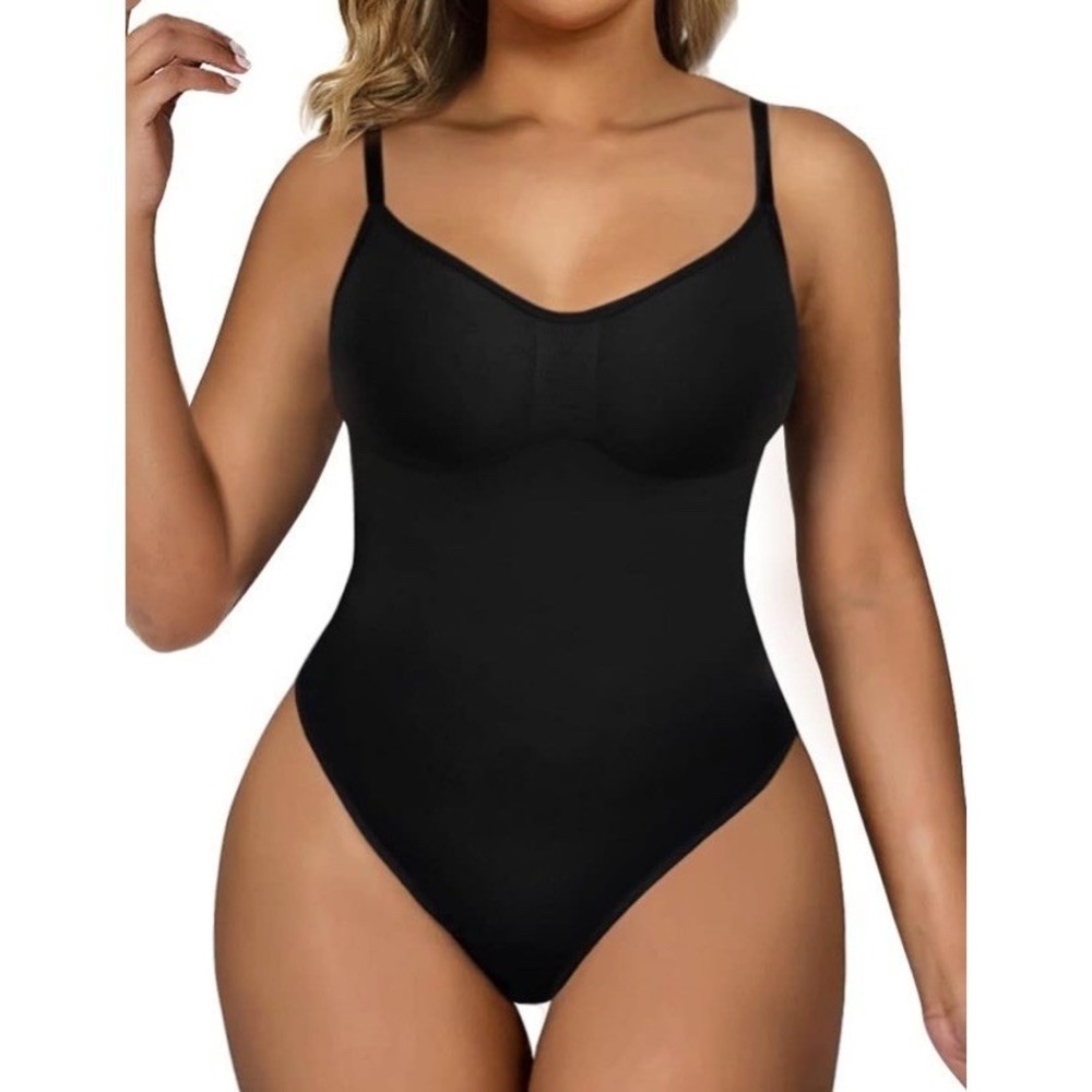 SHAPERX Bodysuit Women L/XL Black New Sculpting Seamless Shapewear 5213